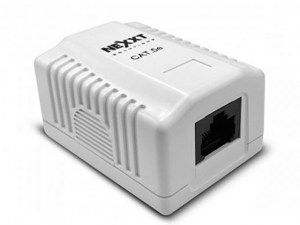 Caja exterior con RJ45 Cat5e, módulo para conector RJ45